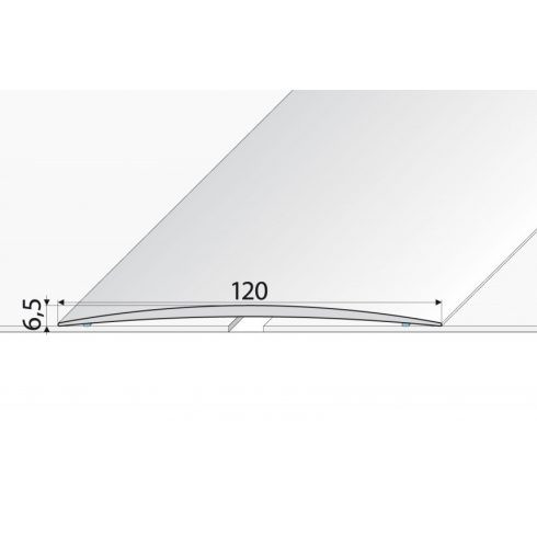 Burkolatváltó profil A73 öntapadós ezüst - 1000x120 mm