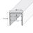 U profil B61 - 10x12,9x10,5x9,5 mm (2 m)