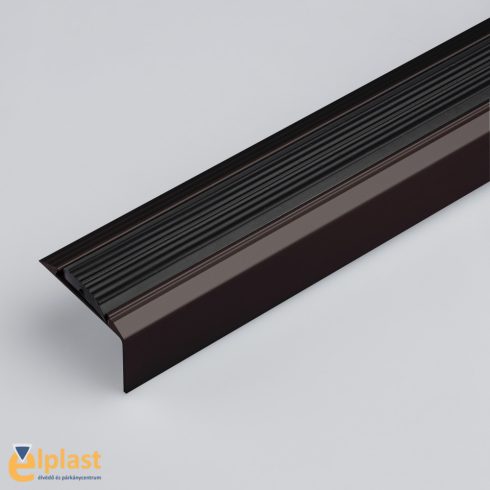 Alumínium lépcső élvédő A38 bronz - gumi betéttel 900x46x29 mm
