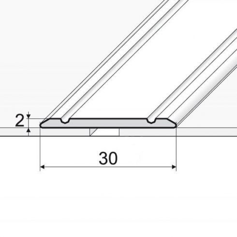 Burkolatváltó profil A02T öntapadós bronz - 900x30x2 mm