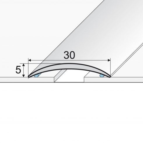 Burkolatváltó profil A03T öntapadós pezsgő - 2700x30x5 mm