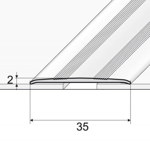 Burkolatváltó profil A08 öntapadós pezsgő - 930x35x2 mm
