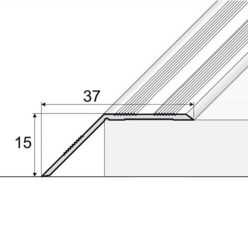 Burkolatváltó profil A39 öntapadós bronz - 900x37x15 mm