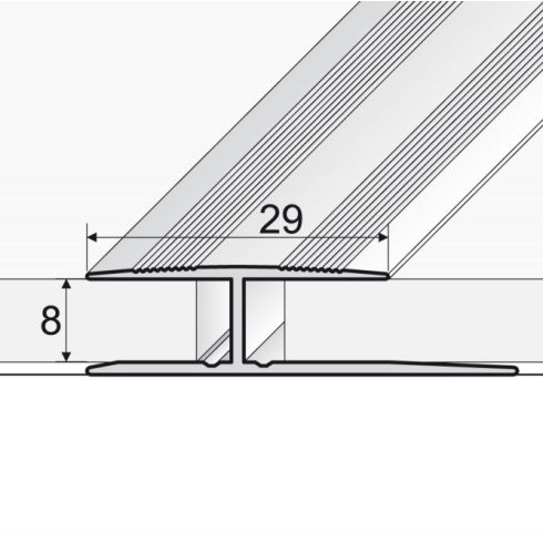 Burkolatváltó profil A61 bronz - 900x29x8 mm