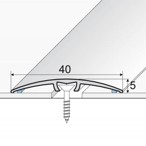 Burkolatváltó profil A64 ezüst - 930x40x5 mm
