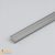 Alumínium lépcső élvédő A31 ezüst - 900x25x10 mm