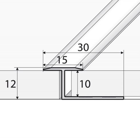 Hajlítható "T" burkolatváltó profil bükk - 2500x16 mm S92