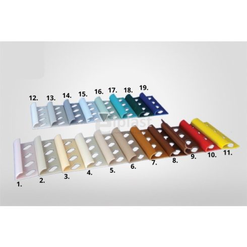Műanyag csempe élvédő 8 mm - világosbeige - 278 cm