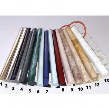 Műanyag csempeélvédő 10mm - íves márványozott