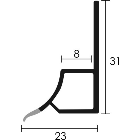 Kádszegély - előre beépíthető fehér PP