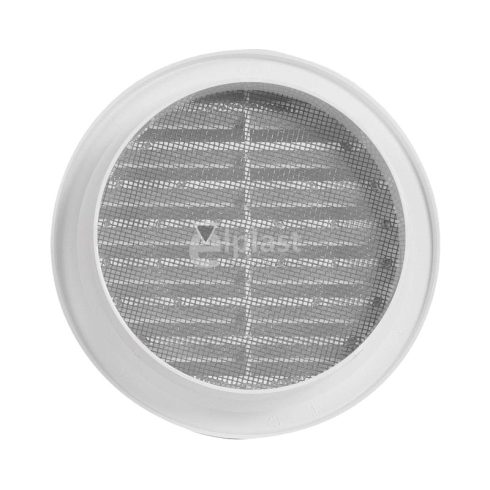 Kerek rovarhálós szellőzőrács / műanyag fehér VM110 - 110 mm