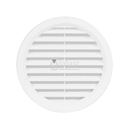 Kerek rovarhálós szellőzőrács / műanyag fehér VM140 - 140 mm