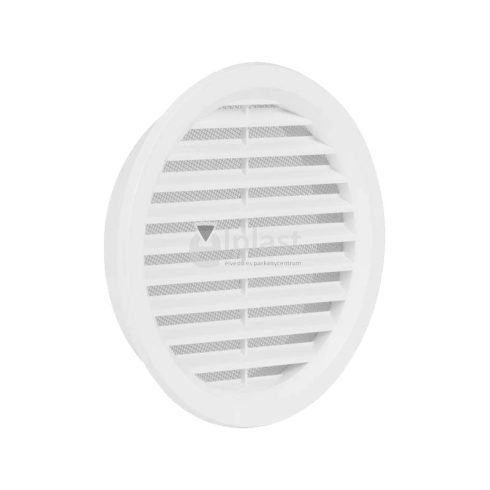 Kerek rovarhálós szellőzőrács / műanyag fehér VM140 - 140 mm