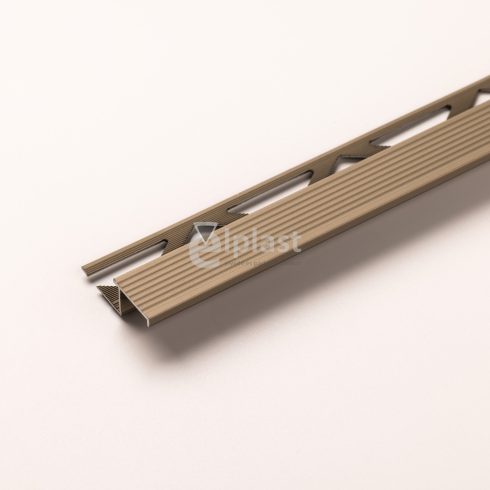 Alu lépcsőélvédő 11 mm 2,5m eloxált titán alumínium PP