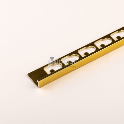 Alumínium L élvédő - 2700x10mm polírozott elox arany