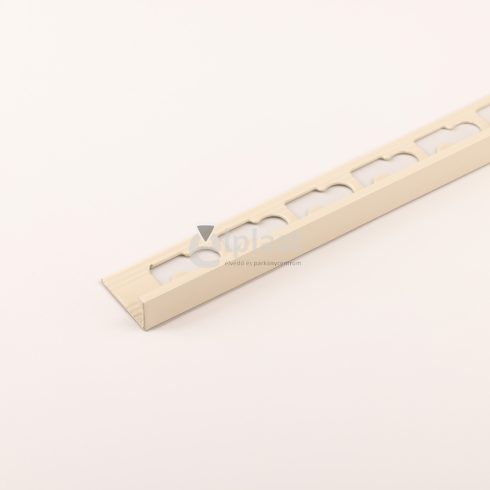 Alumínium L élvédő - 2700x10mm porfestett krémfehér 