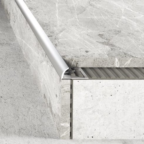 Alumínium íves élvédő - 2700x10 mm polírozott króm elox