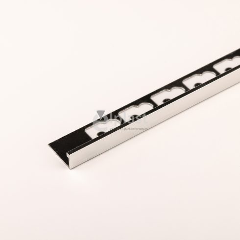 Alumínium L élvédő - 2700x8mm szálcsiszolt polírozott króm