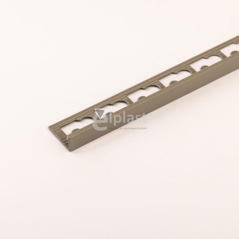 Alumínium L élvédő - 2700x10mm porfestett középszürke