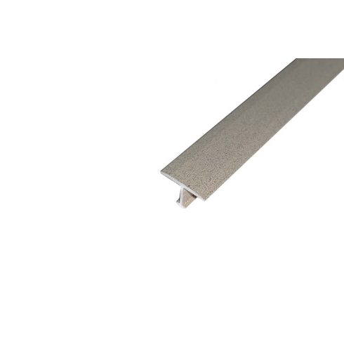 Alumínium T profil 14 mm/2,70 m matt kőhatású porszórt, homok színben