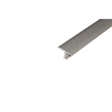   Alumínium T profil 14 mm/2,70 m matt kőhatású porszórt, cementszürke színben
