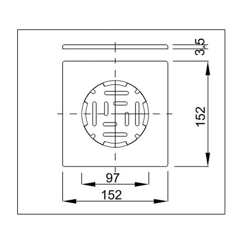 Saválló fedrács - 150x150 mm AM