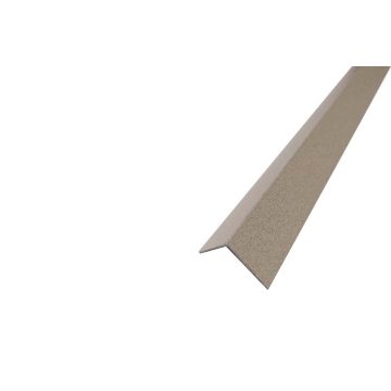   Alumínium kőhatású/struktúrált sarokvédő profil 20x20 mm, hossz 2,60 m, matt cementszürke