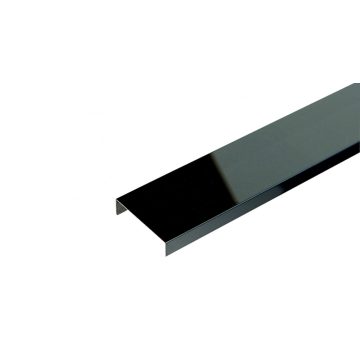   Listello bordűr profil 30x8 mm, magasfényű fekete rozsdamentes V2A 2,5 m
