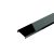 Listello bordűr profil 30x8 mm, magasfényű fekete rozsdamentes V2A 2,5 m