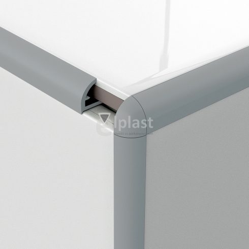 Műanyag csempe élvédő 10 mm - világosszürke - 278 cm