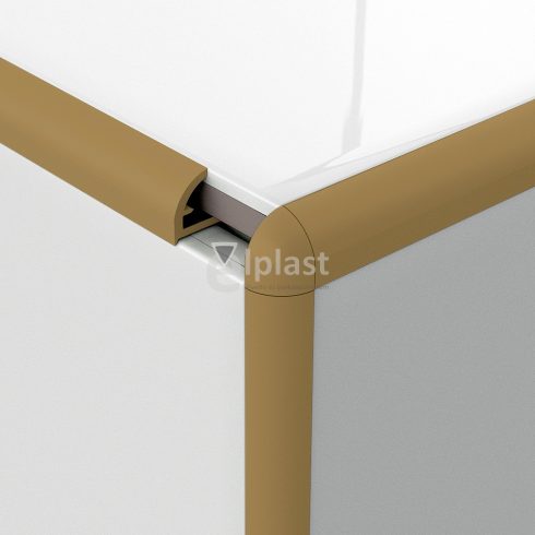 Műanyag csempe élvédő 10 mm - mogyoró - 278 cm