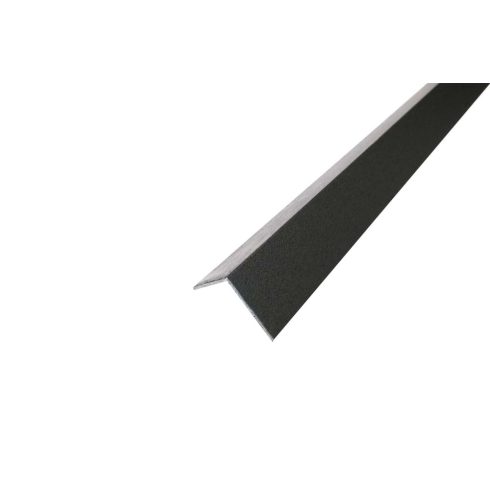 Alumínium kőhatású/struktúrált sarokvédő profil 20x20 mm, hossz 2,60 m, matt fekete-szürke
