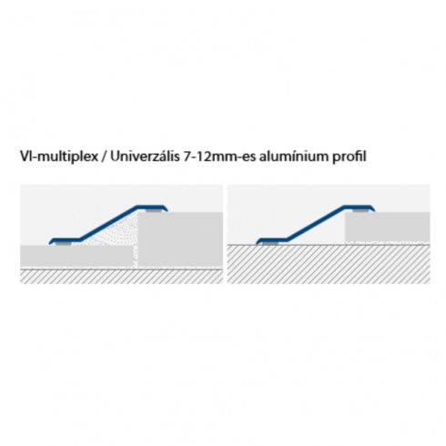 Burkolatváltó profil öntapadós univerzális - 7-12mm - eloxált bronz