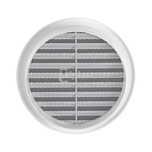Kerek rovarhálós szellőzőrács / műanyag fehér VM125 - 125 mm