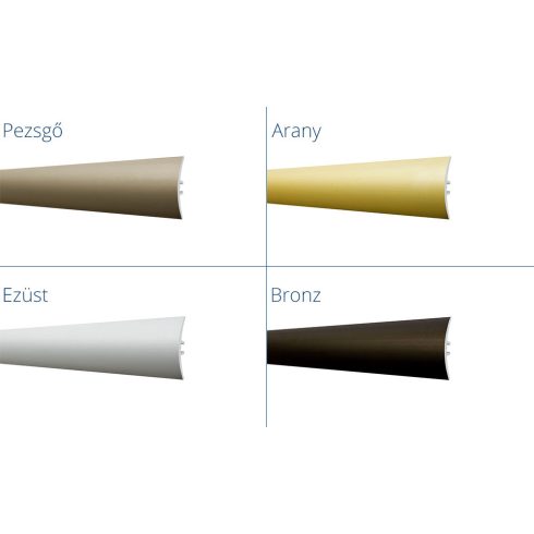 Burkolatváltó profil A39 öntapadós ezüst - 2700x37x15 mm