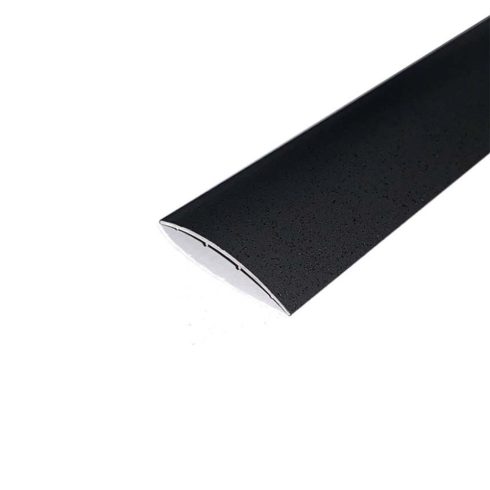 Alumínium burkolatváltó profil 30 mm/2,7 m matt kőhatású porszórt fekete-szürke színben