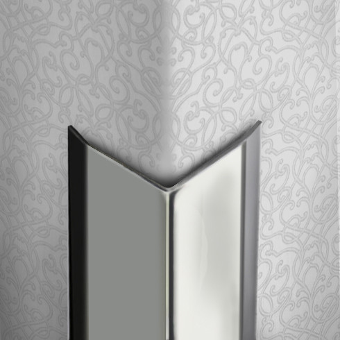 Sarokélvédő szálcsiszolt rozsdamentes acél - 20x20 mm