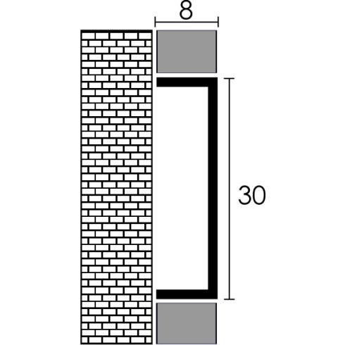 NOX Premium dekorcsík 30mm inox, tükör ezüst