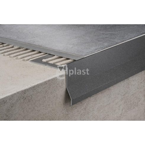 Alumínium teraszprofil - 2700x10 mm antikszürke PP