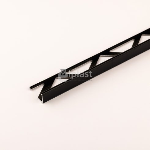 Alumínium L élvédő - 2500x12 mm szinterezett matt fekete PP