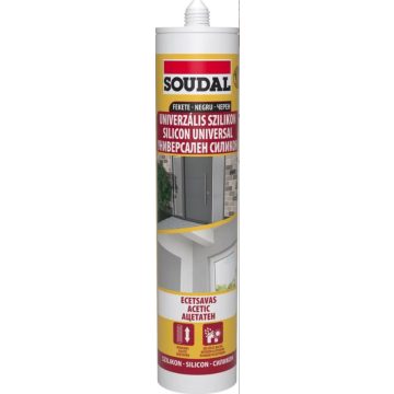 Soudal fekete neutrális szilikon 280ml