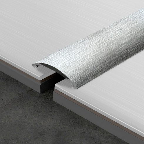 Öntapadós rozsdamentes lencse burkolatváltó - szálcsiszolt - 900x40 mm PP
