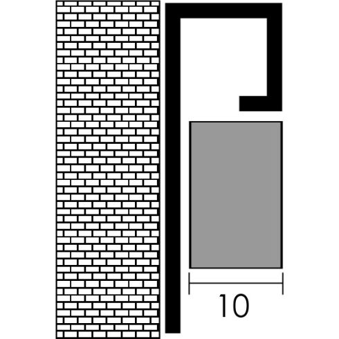 NOX Premium Q profil 10 mm inox, matt fekete