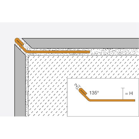 Schlüter-FINEC-E F110E - 2500x11mm nemesacél záróprofil