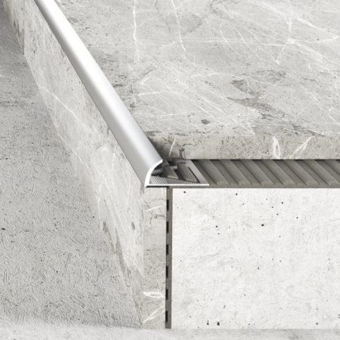 Alumínium íves élvédő - 2700x8 mm eloxált ezüst