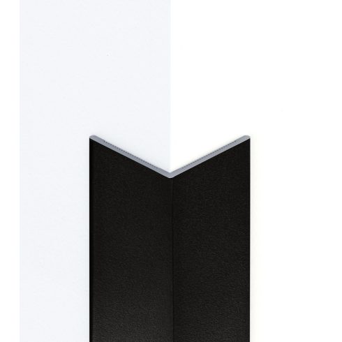 Alumínium kőhatású/struktúrált sarokvédő profil 15x15 mm, hossz 2,70 m, matt fekete