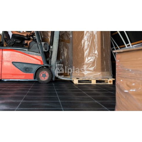 PVC ipari padló 505x505 mm fekete