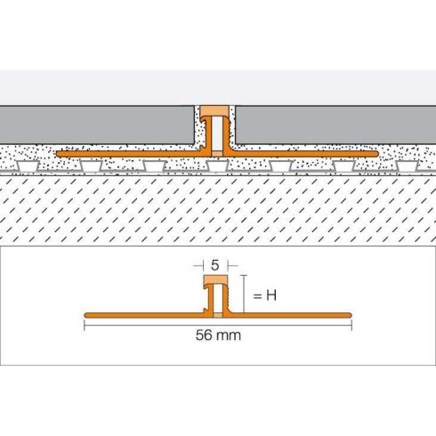 Schlüter DILEX-BWS 80 PG - 2500x80 pasztell szürke