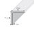 B11 Derékszög profil - alumínium, ezüst 2000x25x25x2 mm