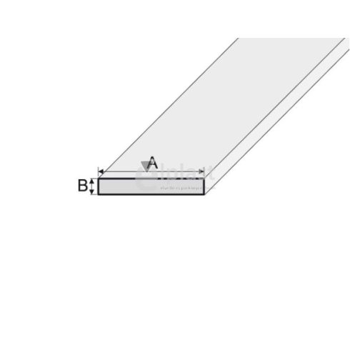 Alumínium lap B02 - 25x3 mm (2 m)